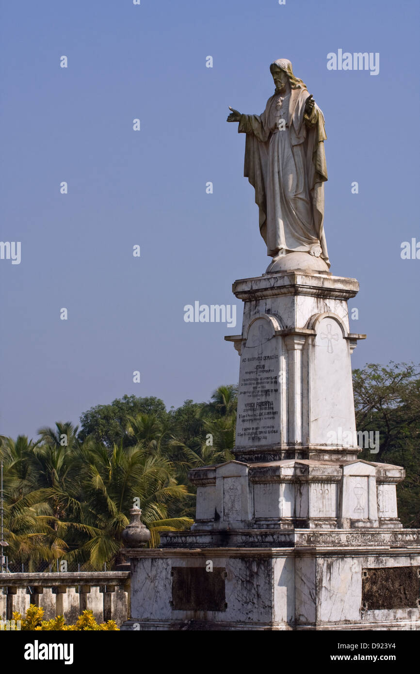 Asia, India,Goa, Old Goa,Se (St.Catherine`s) Cathedral, Jesus Statue Stock Photo